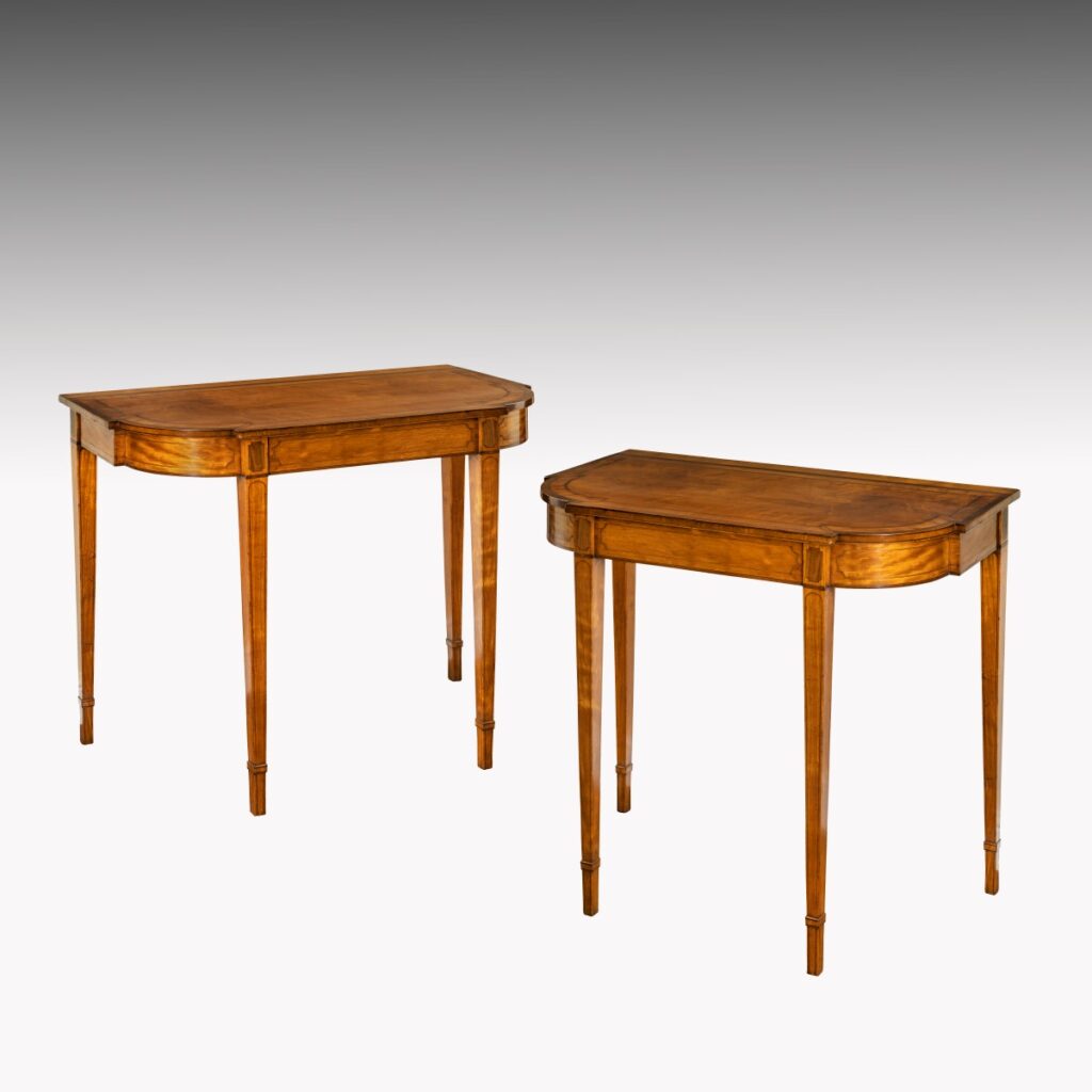 Pair of George III satinwood Pier Tables