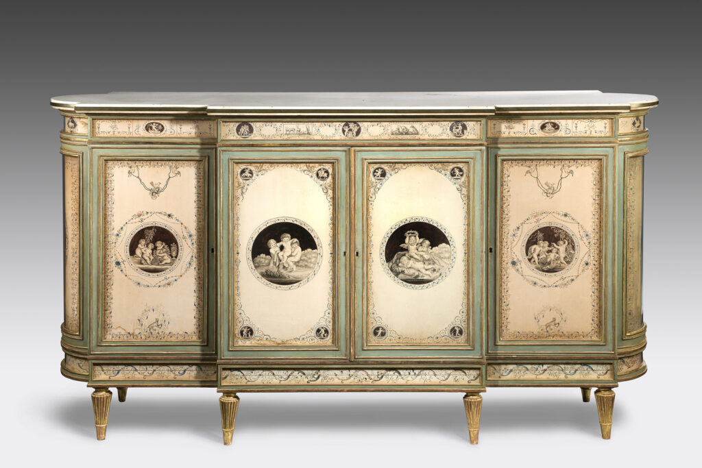 George III painted cabinet