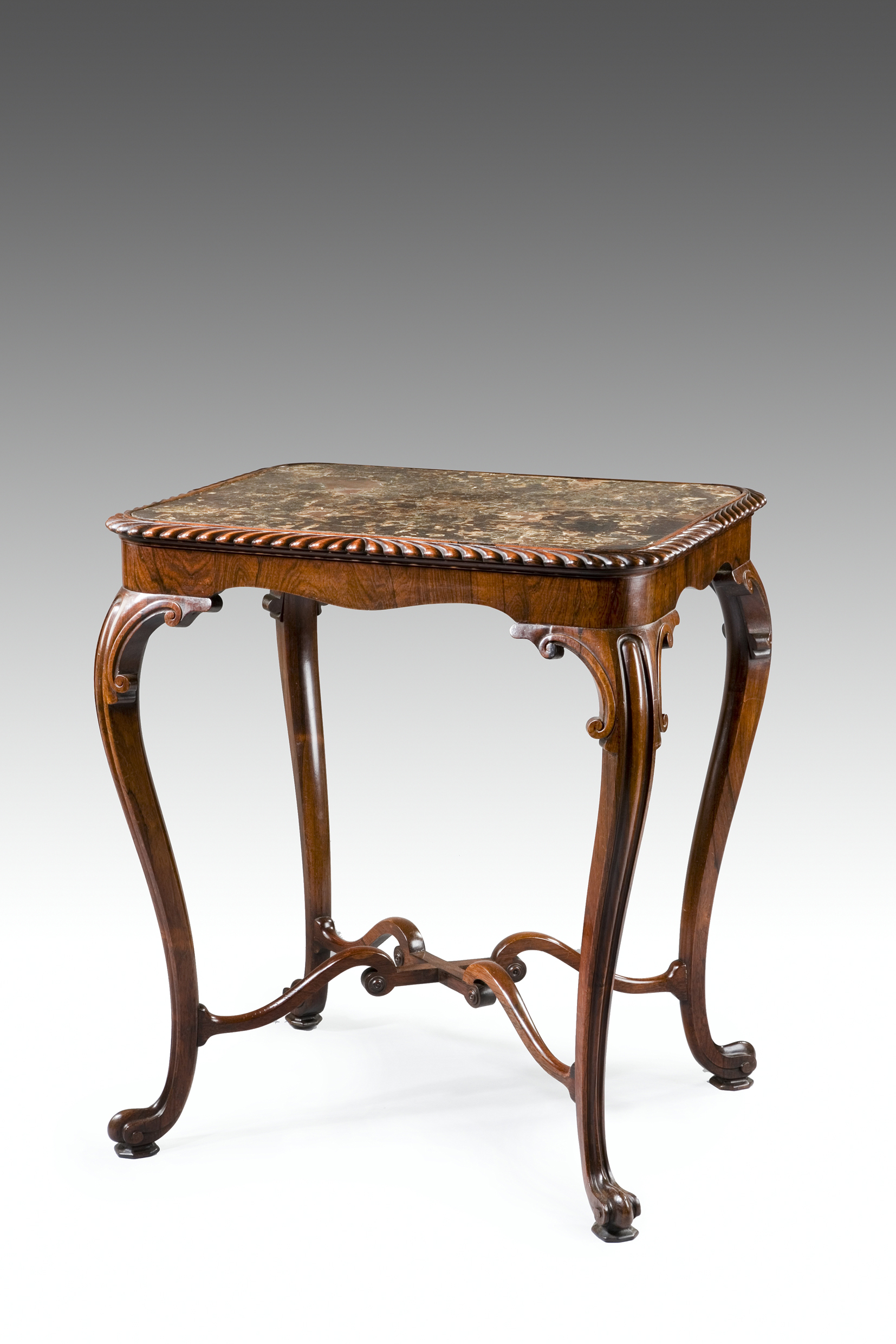 Rosewood marble top table