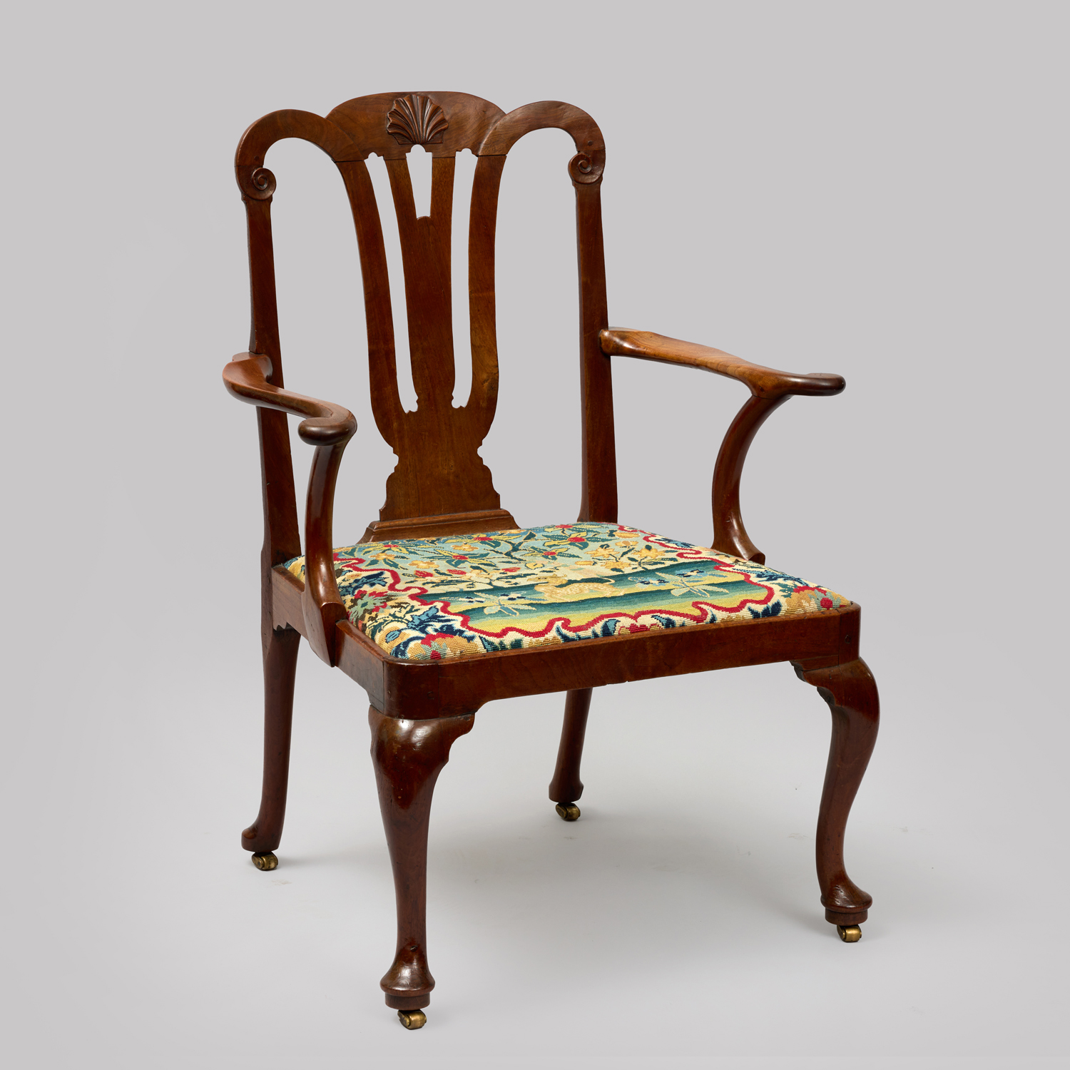 George I Walnut Arm Chair