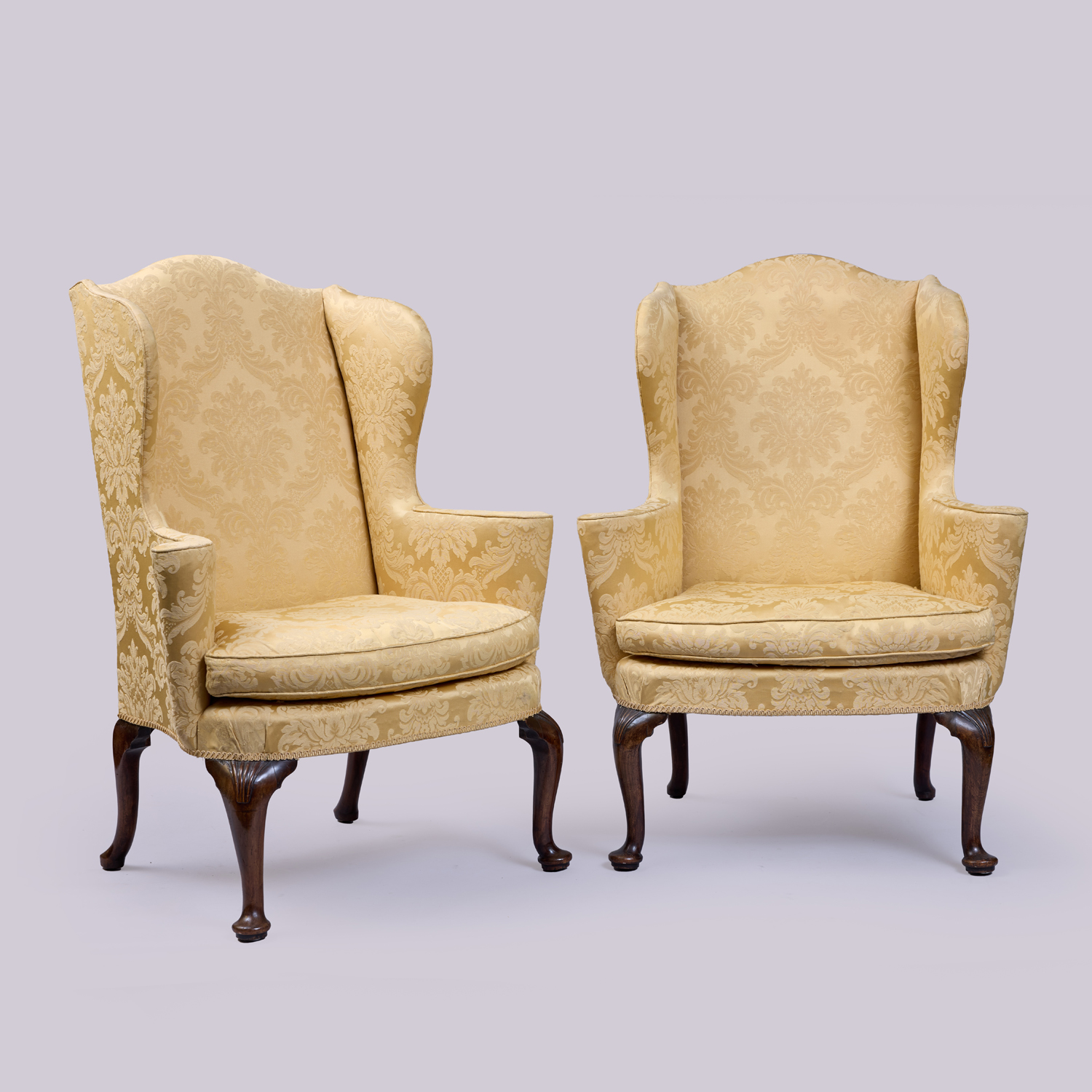 Pair George I Wing Chairs